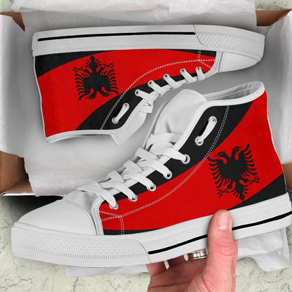 Albania High Top Shoe Special Flag