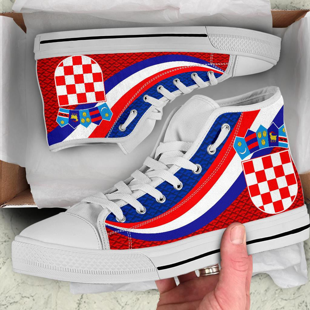 Croatia High Top Shoe Croatia Coat Of Arms And Flag Color