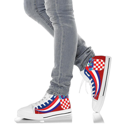 Croatia High Top Shoe Croatia Coat Of Arms And Flag Color