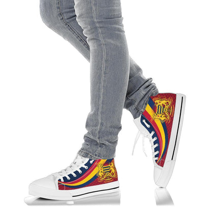 Chad High Top Shoe Chad Coat Of Arms And Flag Color