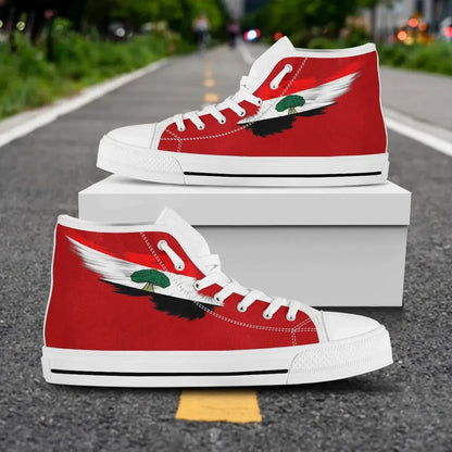 Oromo Red High Top Shoe Wing Flag