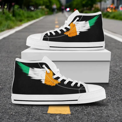 Ivory Coast Co_Te D'Ivoire Black High Top Shoe Wing Flag