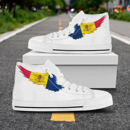 Chad High Top Shoe Wing Flag White