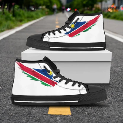 Namibia White High Top Shoe Wing Flag