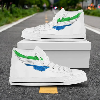 Sierra Leone White High Top Shoe Wing Flag