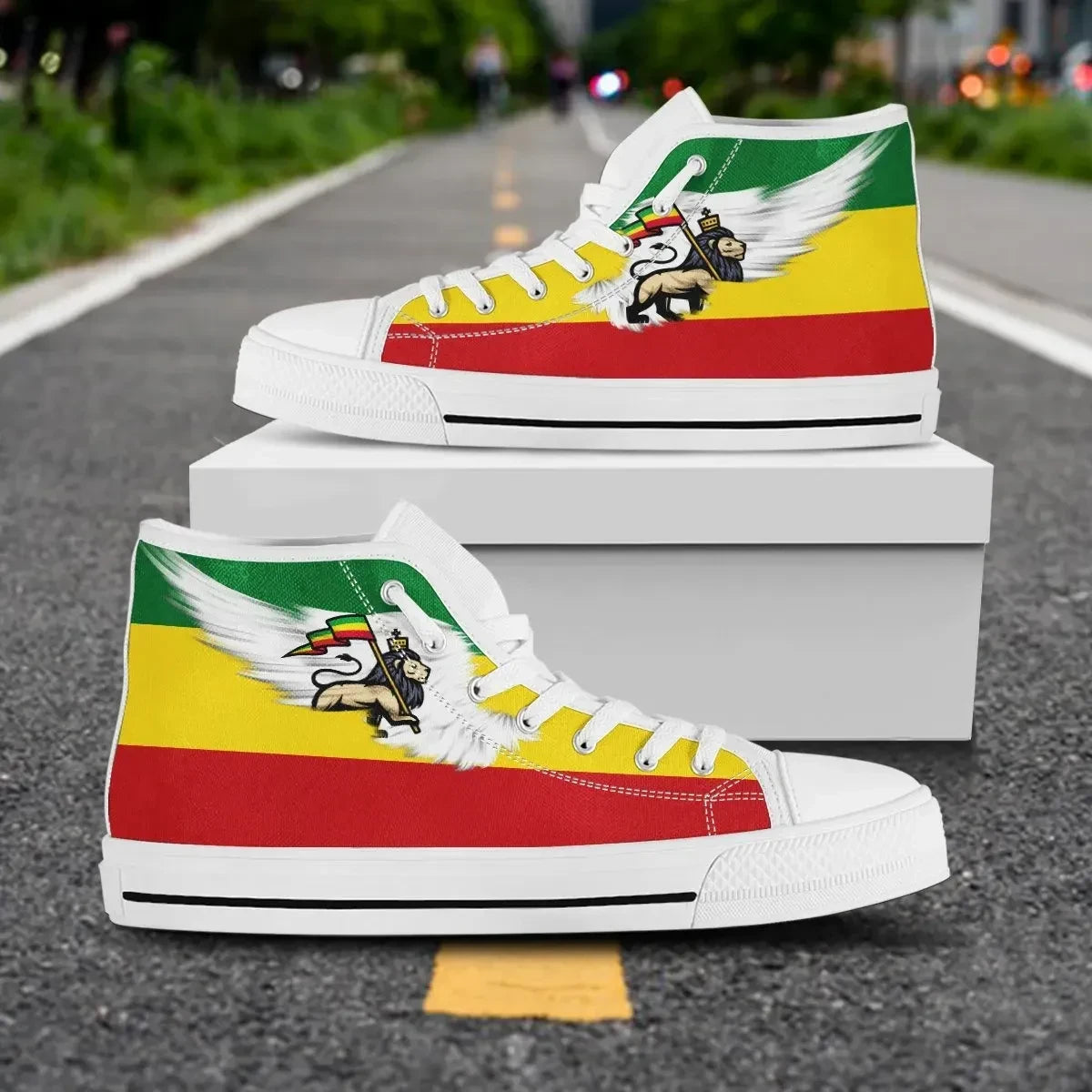 Ethiopia High Top Shoe Wing Flag