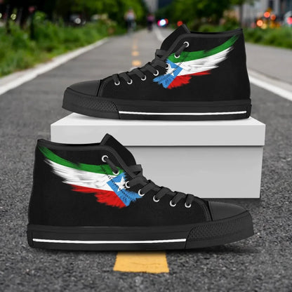 Somali Black High Top Shoe Wing Flag