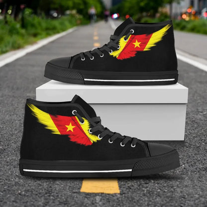 Amhara High Top Shoe Wing Flag Black