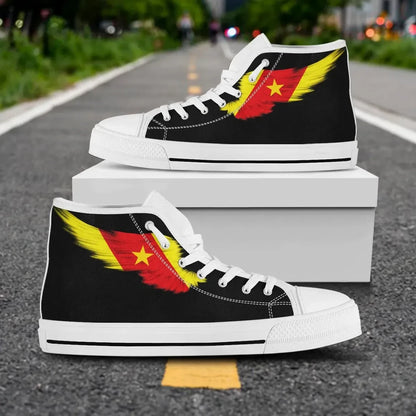 Amhara High Top Shoe Wing Flag Black