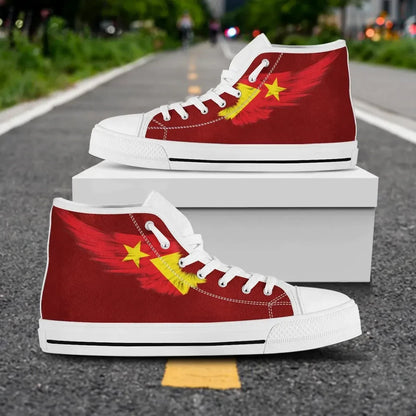 Tigray Red High Top Shoe Wing Flag
