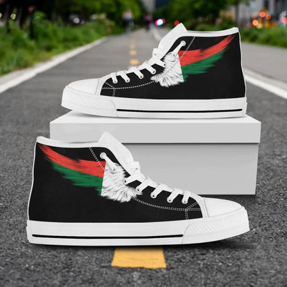 Madagascar High Top Shoe Wing Flag