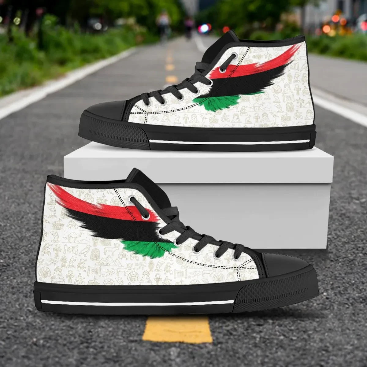 Pan Africa High Top Shoe Wing Flag