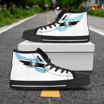 Botswana High Top Shoe Wing Flag White