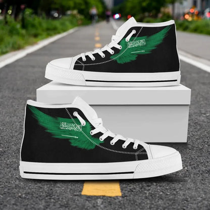 Saudi Arabia High Top Shoe Wing Flag