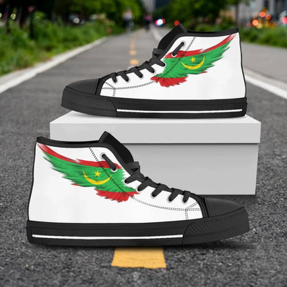 Mauritania White High Top Shoe Wing Flag