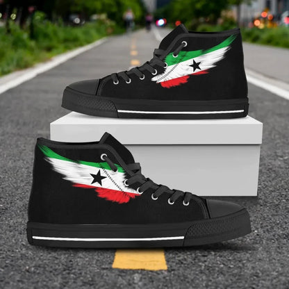 Gambela Region High Top Shoe Wing Flag Black