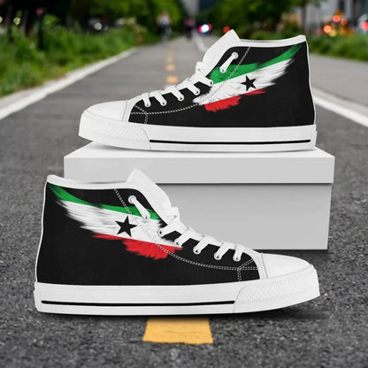 Gambela Region High Top Shoe Wing Flag Black