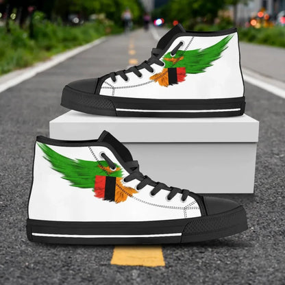 Zambia High Top Shoe Wing Flag