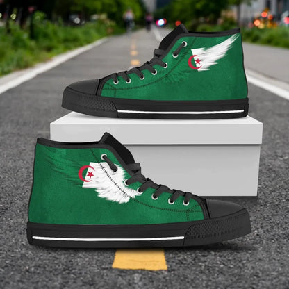Algeria Green High Top Shoe Wing Flag
