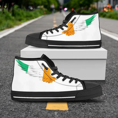 Ivory Coast Co_Te D'Ivoire White High Top Shoe Wing Flag