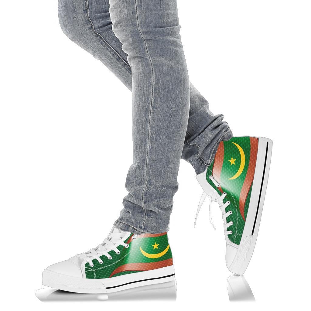 Mauritania High Top Shoe Mauritania Flag And Coat Of Arms 01