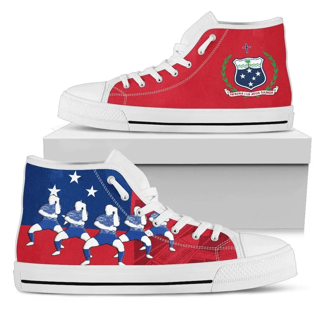 Samoa Powerful Siva Tau Rugby High Top Shoes