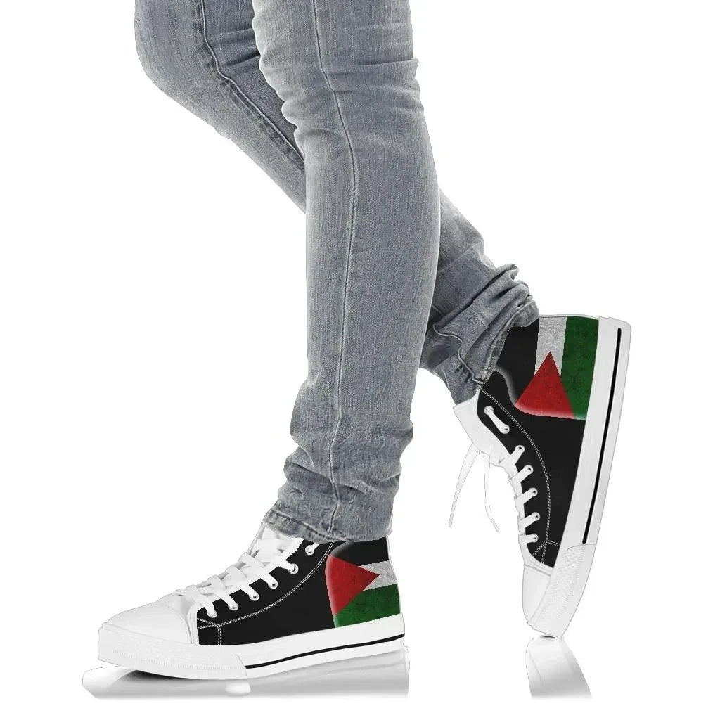 Palestine Flag High Top Shoe Coat Of Arms