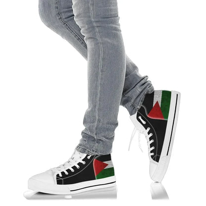 Palestine Flag High Top Shoe Coat Of Arms