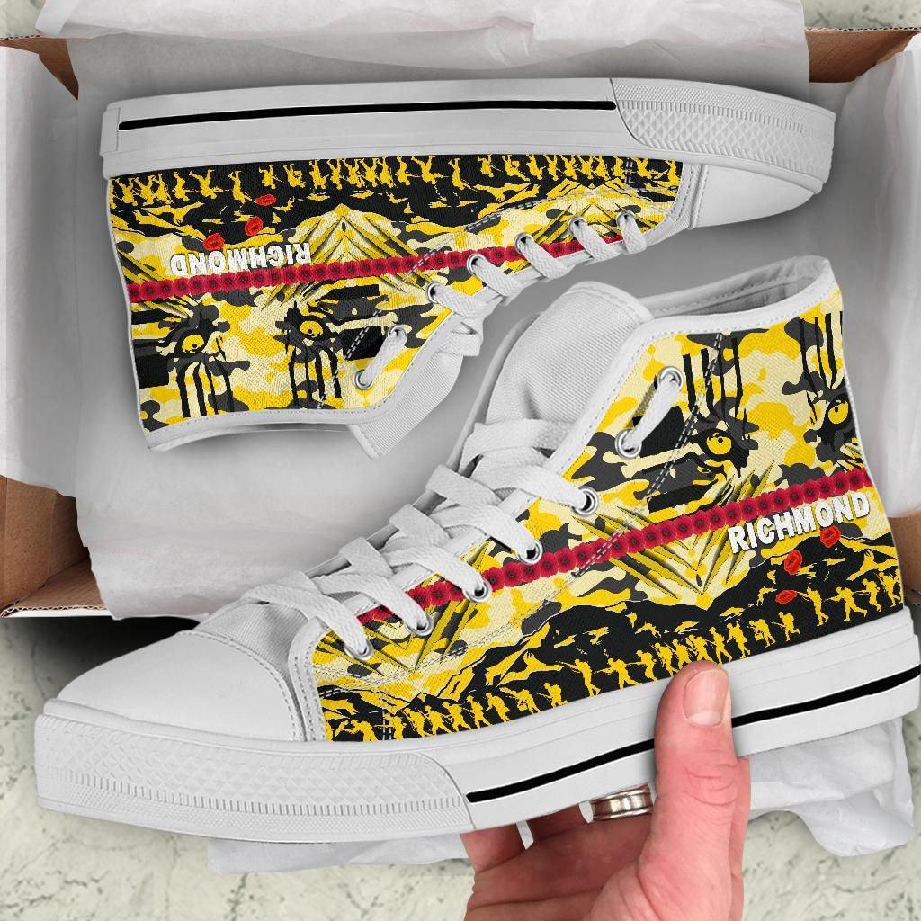 Richmond Tigers High Top Shoe Anzac Day Country Style