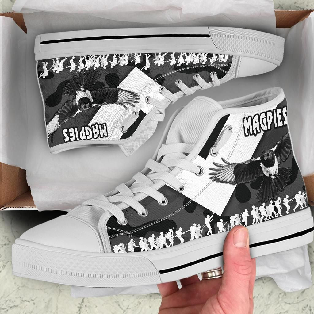 Western Suburbs Magpies High Top Shoe Anzac Vibes Black