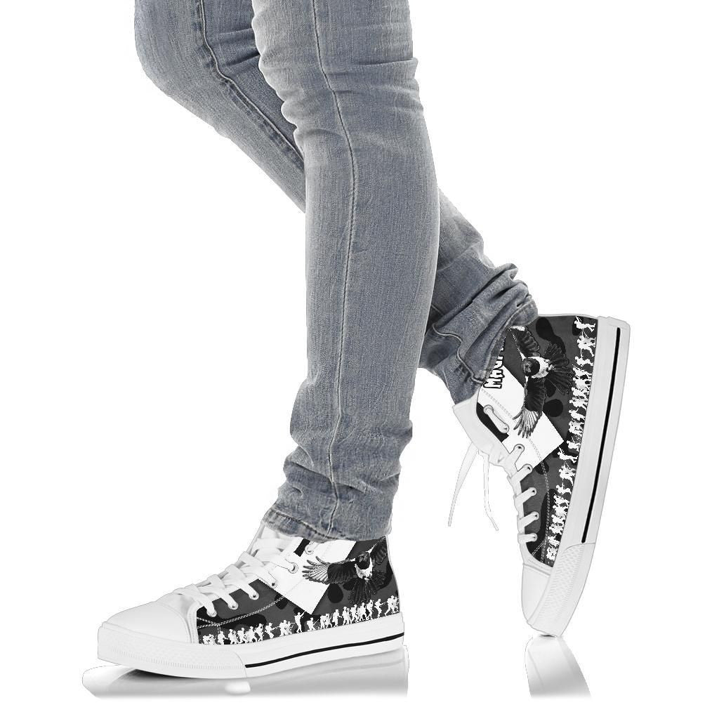 Western Suburbs Magpies High Top Shoe Anzac Vibes Black