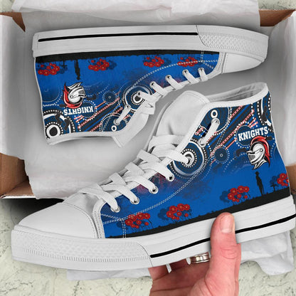 Knights High Top Shoe Newcastle Anzac Day Aboriginal