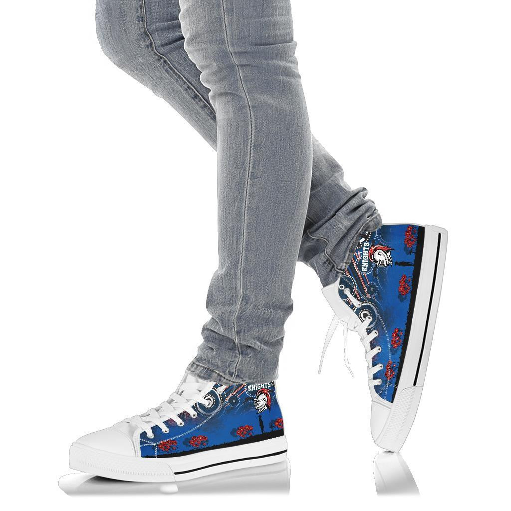 Knights High Top Shoe Newcastle Anzac Day Aboriginal