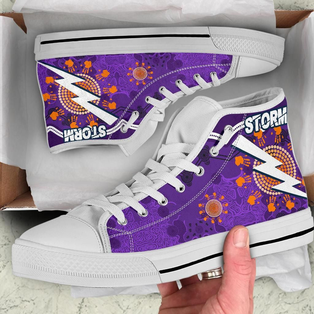 Storm High Top Shoe Indigenous Aboriginal Melbourne Sun Style
