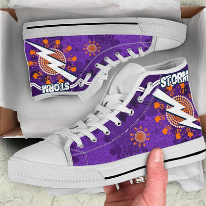 Storm High Top Shoe Indigenous Aboriginal Melbourne Sun Style
