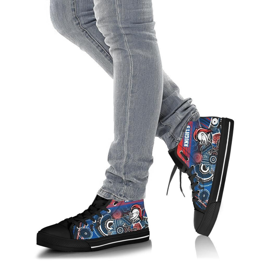 Knights High Top Shoe Newcastle Aboriginal Horizontal Style