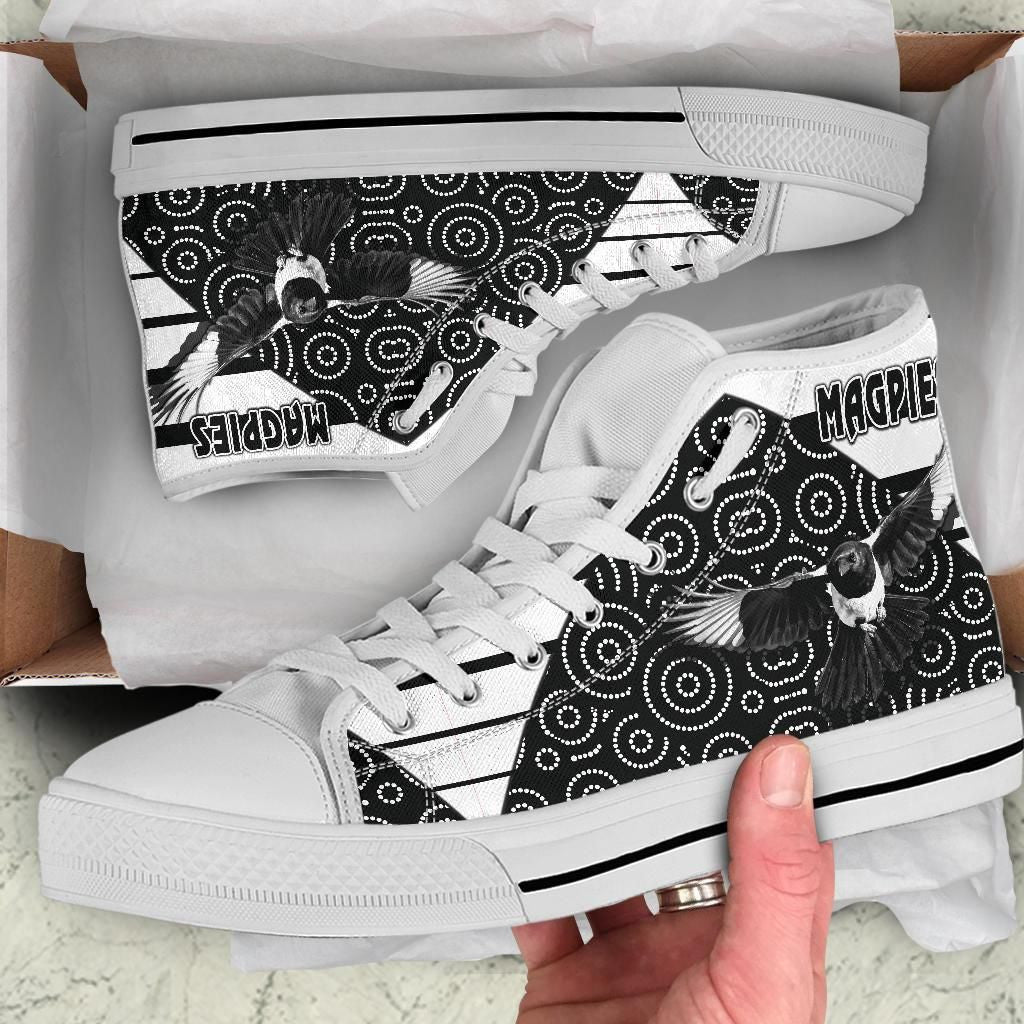 Western Suburbs Magpies High Top Shoe Simple Indigenous