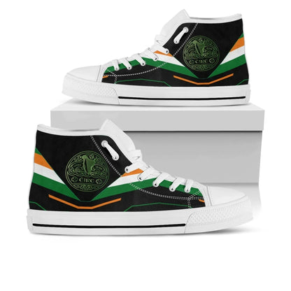 Celtic All Over Print High Top Shoe Irish Shamrock With Celtic Patterns