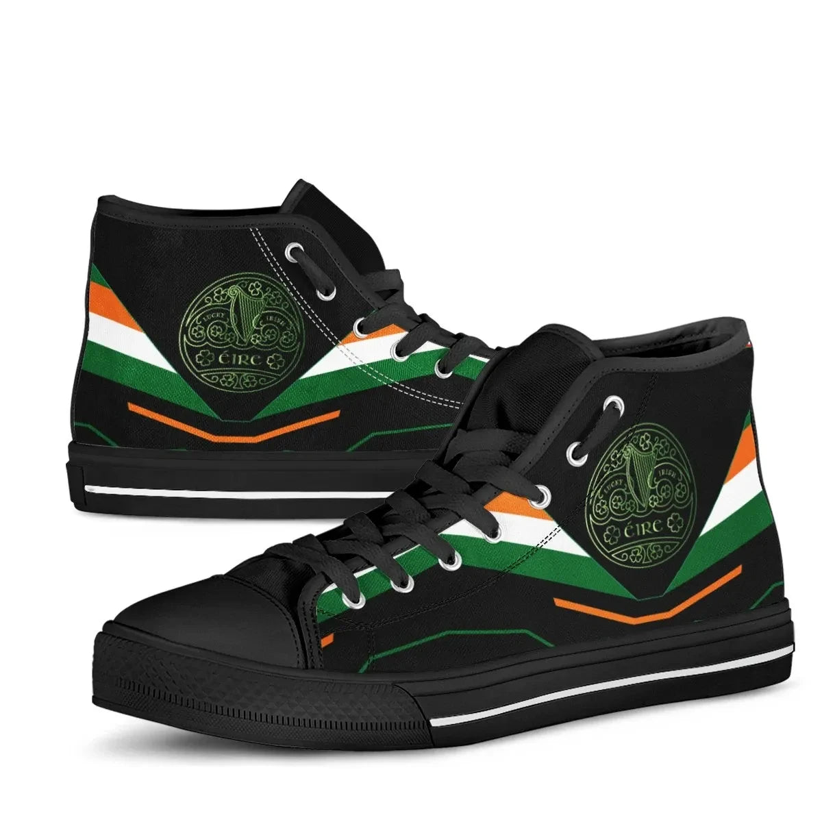 Celtic All Over Print High Top Shoe Irish Shamrock With Celtic Patterns