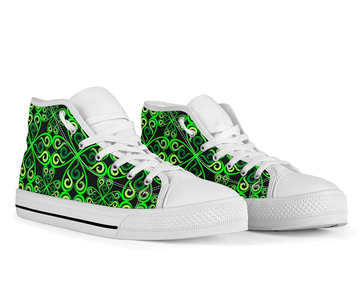 Ireland High Top Shoe Shamrock Patterns