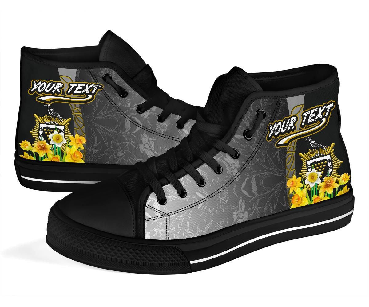 Cornwall Celtic Custom Personalised High Top Shoe Daffodil With Seal