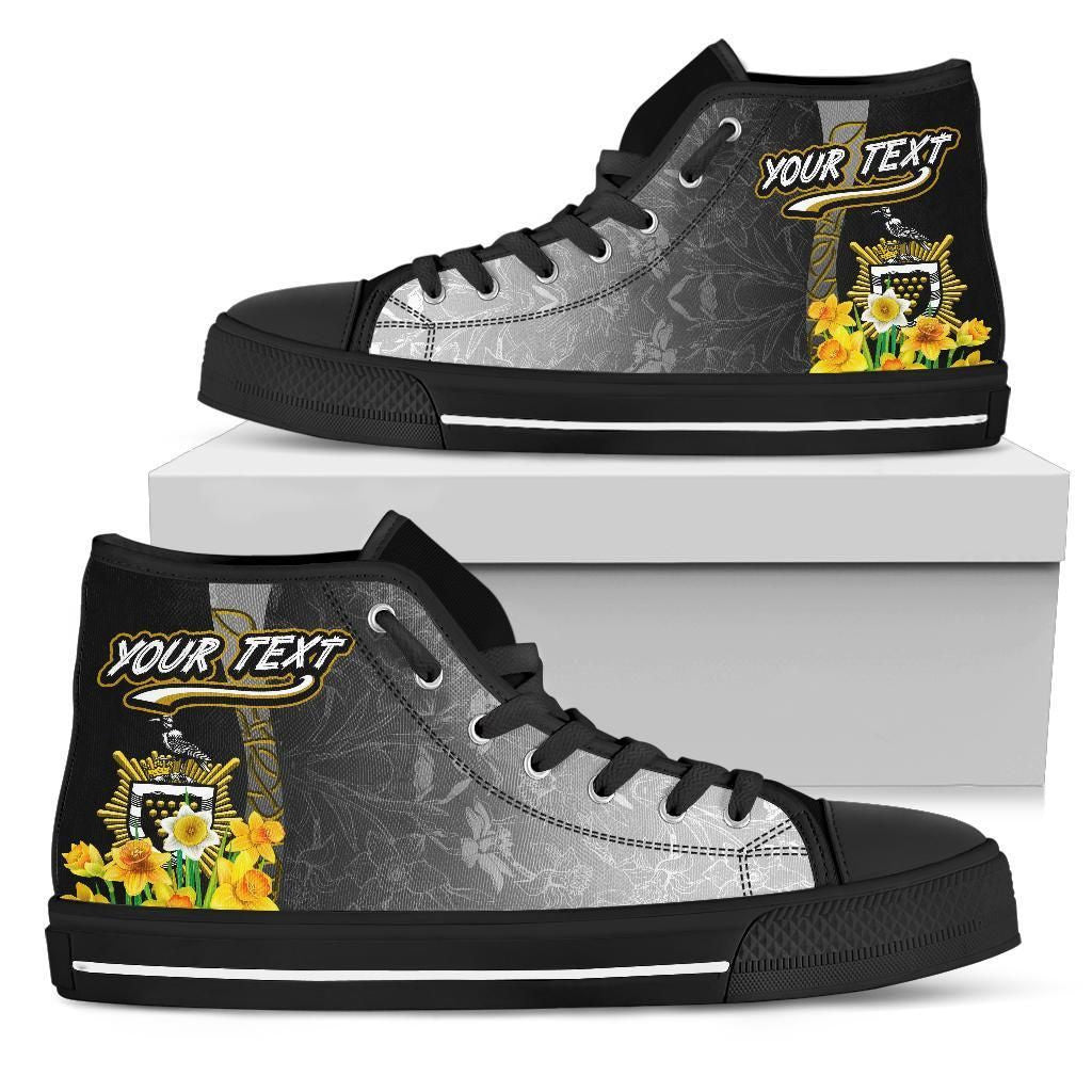 Cornwall Celtic Custom Personalised High Top Shoe Daffodil With Seal