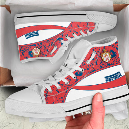 Clothing Serbia Special Flag High Top Shoes