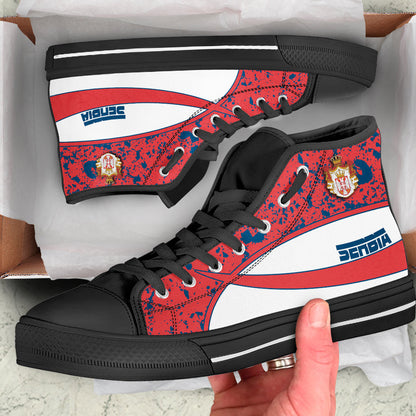 Clothing Serbia Special Flag High Top Shoes