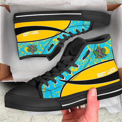 Clothing Saint Lucia Special Flag High Top Shoes