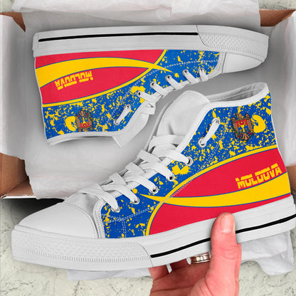 Clothing Moldova Special Flag High Top Shoes