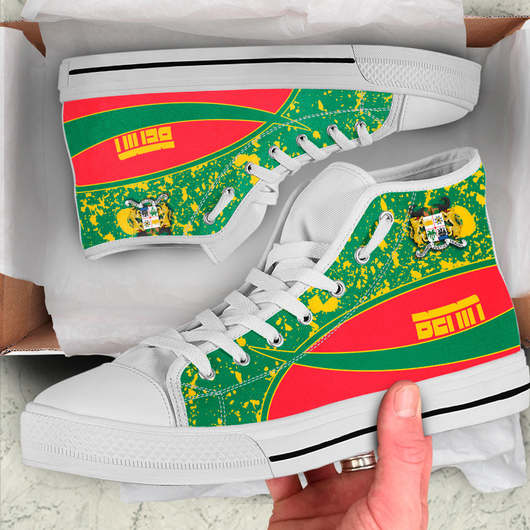 Clothing Benin Special Flag High Top Shoes
