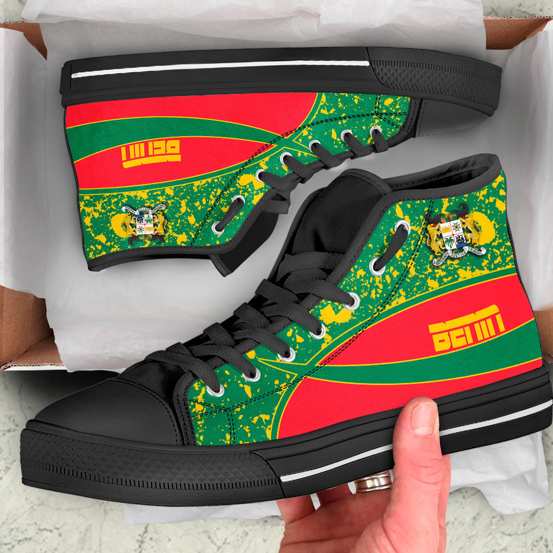 Clothing Benin Special Flag High Top Shoes