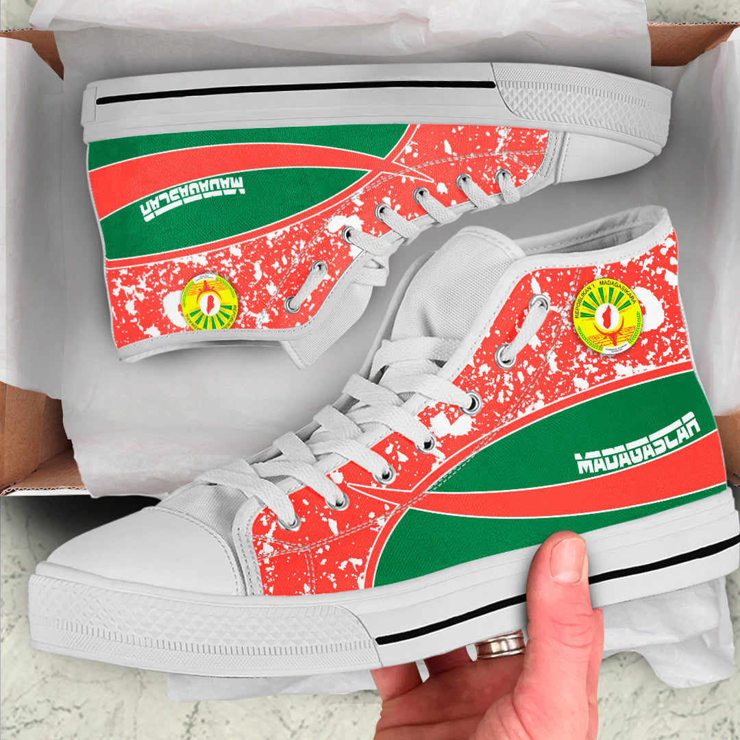Clothing Madagascar Special Flag High Top Shoes