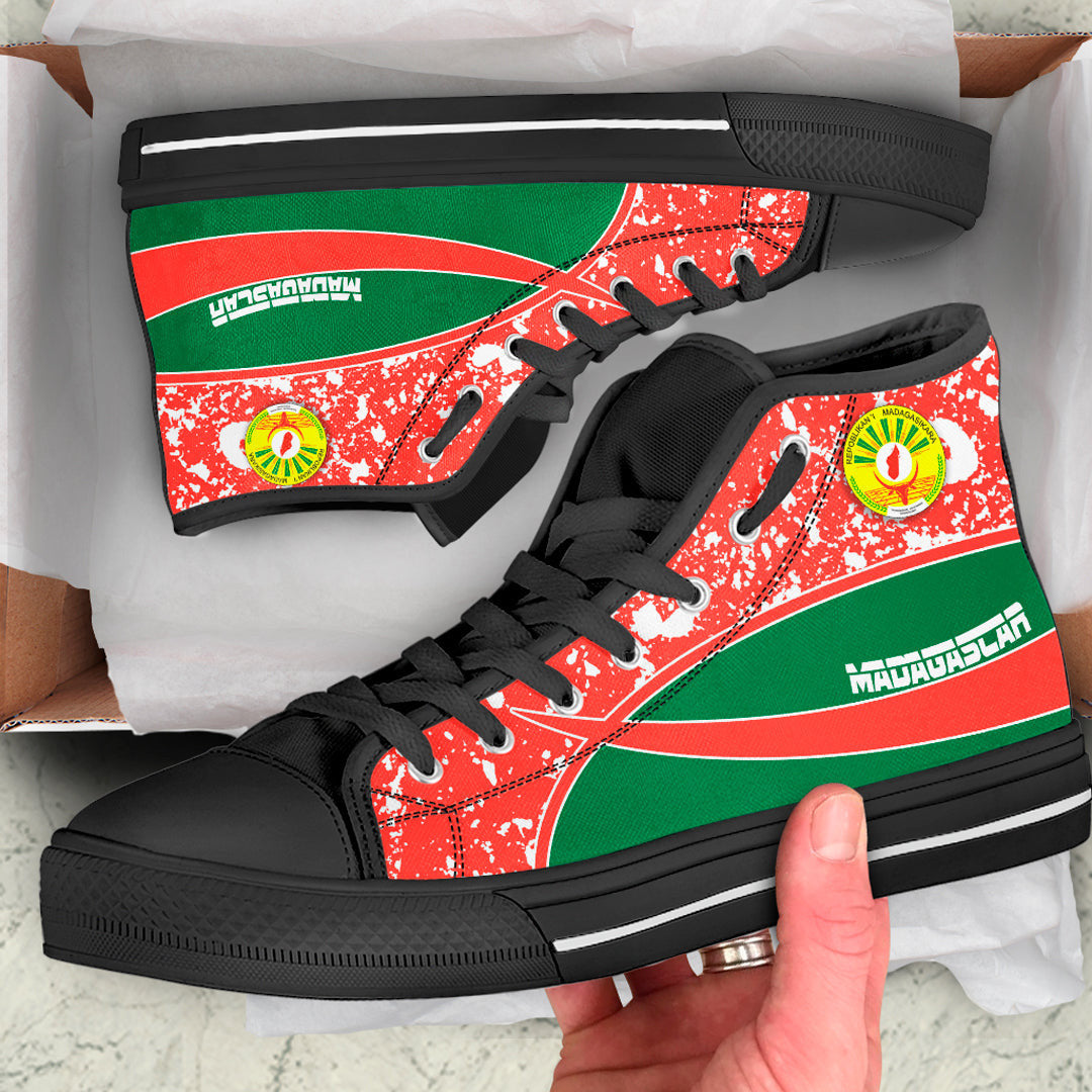 Clothing Madagascar Special Flag High Top Shoes